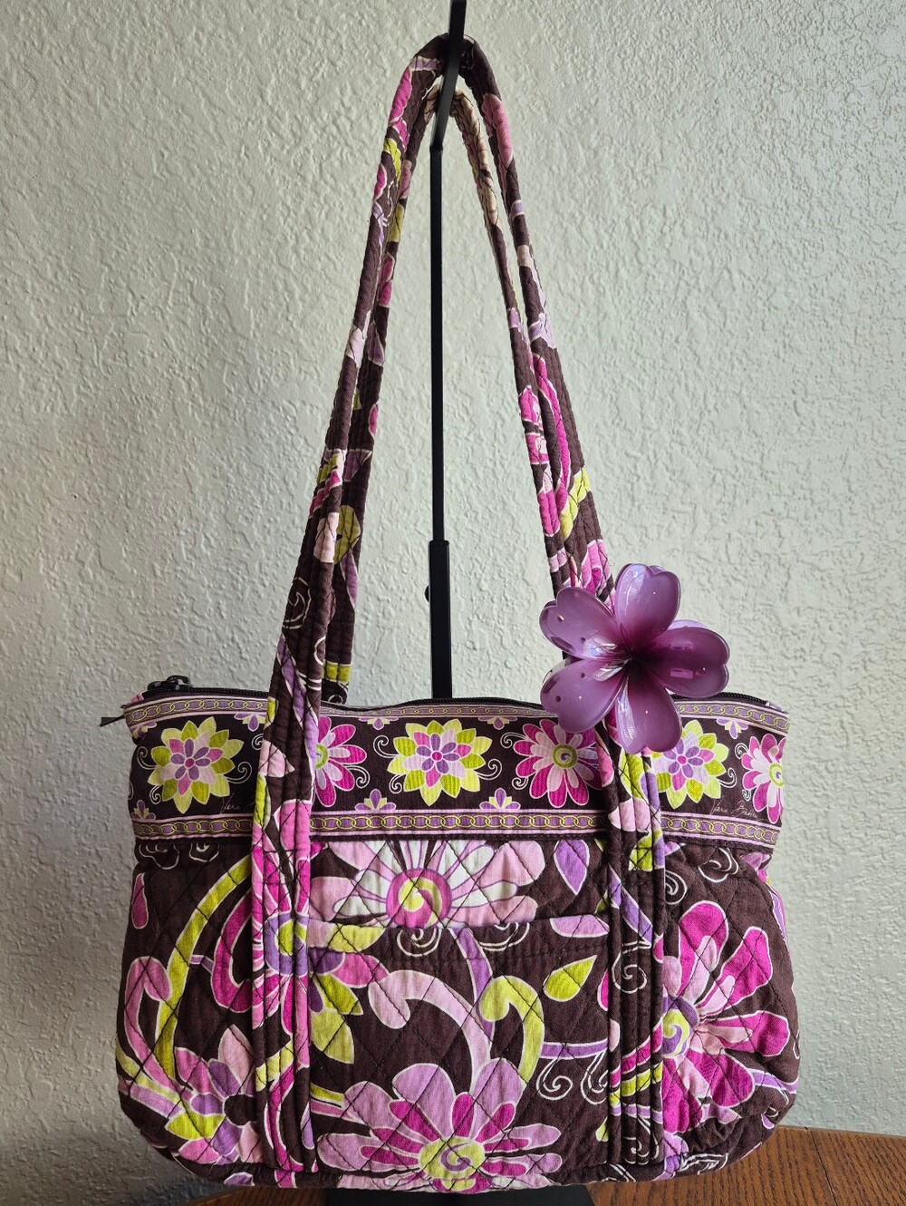 Vera Bradley Purple Punch WITH Matching Wallet (2009) - Picture 3 of 9